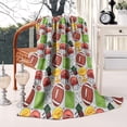 thumbnail image 4 of Gray Football Elements Pattern Blanket,Comfortable Soft Lamb Wool Throw Blanket,All Season,Warm Lightweight Blankets for Sofa Bed Couch Living Room Chair,50"x60", 4 of 4