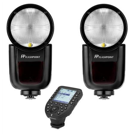 UPC: 0192223079953 | 2x Zoom Li-on X R2 TTL On-Camera Round Flash Speedlight For Sony (Godox V1) + Flashpoint R2 Pro Mark II 2.4 GHz Wireless Flash Trigger for Sony