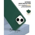 thumbnail image 5 of Designed for iPhone 13 Case, Silicone Ultra Slim Shockproof Phone Case with Soft Anti-Scratch Microfiber Lining, [Enhanced Camera Protection] iPhone 13 6.1inch (Pine Green), 5 of 12