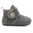 thumbnail image 3 of L-RUN Toddler Boys Girls House Slippers Indoor Home Shoes Warm Socks for Kids Dark Grey, 3 of 6