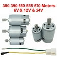 thumbnail image 2 of Motors For Kids Electric Car 550 Rs390 Rs380 12V 6V Dl555 24V 10 Teeth 1 Cm, 2 of 5
