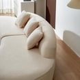 thumbnail image 6 of Tabaray 119.29'' Curved Sofas Couch Cloud for Living Room,Modern Minimalist Style Curved Sofa Sectional Sofa with 3 Pillows for Living Room, No Assembly,Beige, 6 of 8