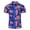 Firework Flag Blue, variant on Vicojack Mens Hawaiian Shirt 3D Print Casual Short Sleeve Button Down Graphic Aloha Dress Shirts