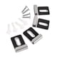 thumbnail image 5 of Kits de 4 clips para soporte de espejo, kits de suspensión de espejo para montaje en pared con accesorios resistentes Negro Plata L, 5 of 9