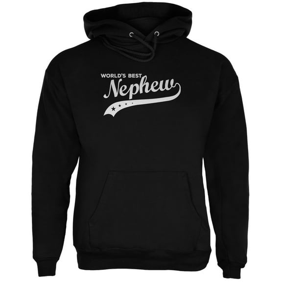 World's Best Nephew Black Adult Hoodie - X-Large