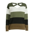thumbnail image 4 of Love by Design Women's Juniors O-Ring Striped Pullover Sweater, Midweight, 4 of 6