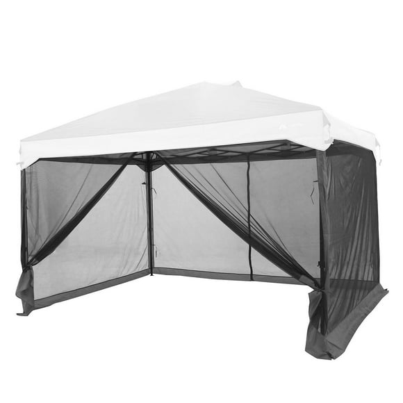 Ozark Trail Canopy Mesh Wall to fit 12Ft x 9Rt Frame, Grey Color Fabric with Black Mesh, for Straight Leg