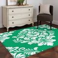 thumbnail image 3 of Green Boho Area Rugs 3'x5', Washable Small Throw Rugs for Living Room Bedroom, Vintage Classic Bohemia Flower Textured Indoor Outdoor Rug Non-Slip Low Pile Carpet Runner Reversible Floor Mats, 3 of 8