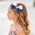 thumbnail image 2 of Zanarzt Toddler Bows Holiday Bow Hair for Girls Independence Day 4th of July Hair Bows Clips Blue,3-12 Years, 2 of 6