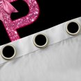 thumbnail image 4 of Manfei Personalized Initial P Blackout Curtains Set of 2 (52x84 Each) for Preppy Child,Pink Ribbon Bow Knot Window Curtains,Bling Glitter Curtains and Drapes,Luxury Bedroom Decor, 4 of 6
