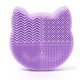 thumbnail image 1 of Alfombrilla de limpieza para brochas de maquillaje con diseño 2 en 1, con soporte para secar brochas, almohadilla limpiadora de brochas de silicona con forma de gato y brocha cosmética, 1 of 5
