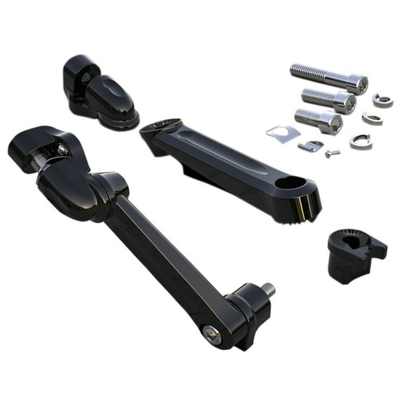 Ciro Adjustable Passenger Black Comfort Peg Mounts (60220)