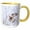 Yellow/White, variant on 3drose, Rough-legged Hawk in Winter in the Flathead Valley, Montana, Usa, 15oz Two-tone Yellow Mug