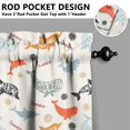 thumbnail image 5 of Kitchen Curtains 36 Inch Short - 3 Panel Set, Shark Whale Dolphin Ocean Theme, Rod Pocket Window Curtain, 100% Polyester for Nautical Farmhouse Kitchen, Easy Wash, 5 of 6