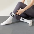 thumbnail image 5 of Xfvqtps Womens Crew Socks with Grips Stripes Breathable Non Slip Indoor Socks for Fitness Gym, 5 of 6