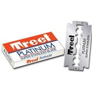 شفرات حلاقة Treet Platinum Super Stainless ذات الحافة المزدوجة، 100 قطعة