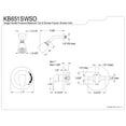thumbnail image 3 of Kingston Brass KB651SWSO Single-Handle Pressure Balanced Shower Faucet, Polished Chrome, 3 of 5