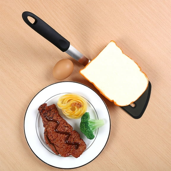 Kitchen Cooking Silicone Slotted Spatulas Heat Resistant Non-scratch Cooking Mixing Utensils Black