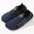 thumbnail image 2 of lnmuld Men Women Black Water Shoes Non Aqua Socks with Wave Design for Pool Surf Yoga Color:Blue,Size:10.5, 2 of 7