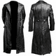 thumbnail image 5 of Abrigo largo de cuero de gran tamaño para hombre, abrigo cruzado, estilo militar alemán, abrigo medieval para oficial, invierno, 5 of 5