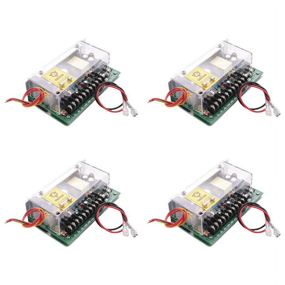 4X DC 12V 5A UPS Fuction Door Access Control Power Supply Use for Access Control System Switch Remote Lock AC 110V-240V
