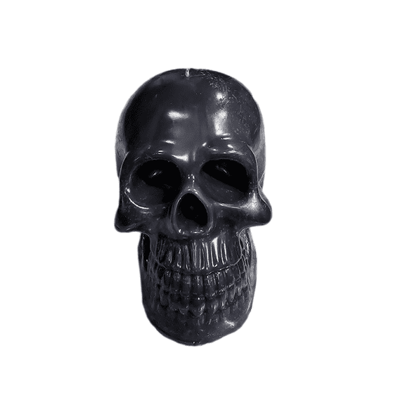 Black Skull Candle – 10oz Soy Wax – Gothic Decor – 7hr Burn Time