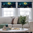 thumbnail image 5 of LALILO Kitchen Curtain Valance Vietnam Ancient Seaside Fishing Rod Pocket Window Curtain 52"x 18" Set of 2, 5 of 7