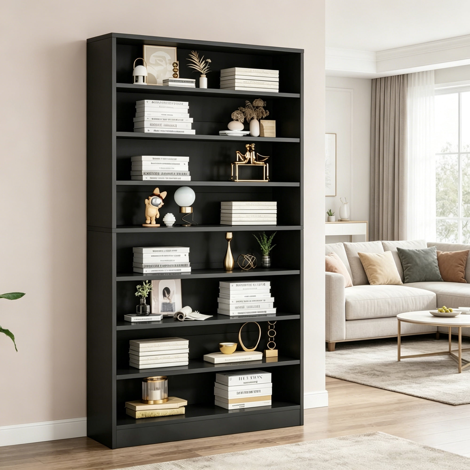 Bookshelf, 40.94 in Particle Board Storage Cabinet