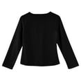 thumbnail image 4 of Drmagiyhm Long Sleeve Tops for Girls Size 10-12 Casual Crewneck Solid Color Shirt Loose Basic Fall T Shirts Kids Comfy Tops, Tees & Blouses Black 11-12 Years, 4 of 4
