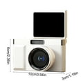 thumbnail image 3 of CCD Digital Camera,Autofocus Video Selfie Camera with 180° Flip Screen Digital Camera Anti Shake Compact Cameras for Photography,96 Million Resolution Units for Teens Beginner （White）, 3 of 6