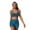 Blue, variant on Women 2 Piece Swimsuits with Boy Shorts, Tie Front Push-up Bikini Sets Seamless High Waisted Shorts with Pockets Bathing Suit