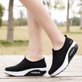 thumbnail image 2 of Domuza Orthopedic Dress Shoes for Women Arch Support Slip on Non Slip Work Shoes Wide Width Mesh Stretch Hiking Shoes Soft 2026 Foam Shoes Black 7.5（EU-39）, 2 of 7