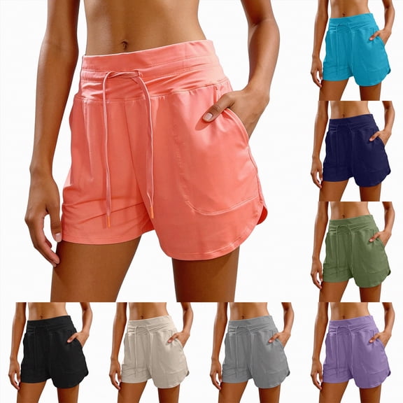 vigerkar Women's 5" Athletic Running Shorts Quick Dry Lightweight Workout Gym Shorts with Pockets (Purple, 3XL)