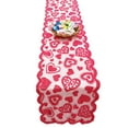 thumbnail image 4 of Valentines Day Heart Shaped Love Table Runner 72"*13" Valentines Table Runner Valentines Decorations Valentines Table Decorations Heart Lace Table Runner Red Lace Table Runner Valentine Runner, 4 of 9