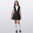 thumbnail image 2 of UAYOTSE Girls School Uniform Jumper Dress Solid Soft Sleeveless Crew Neck A-Line Pleated Dress,Sizes 4-5 Years, 2 of 9