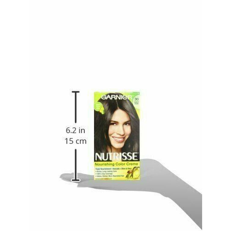 Garnier Nutrisse Nourishing Hair Color Creme, 30 Darkest Brown 1