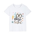 thumbnail image 2 of Fiudx Camiseta para Niños, Mezcla de Poliéster Suave, Cuello Redondo, Manga Corta, Cómoda, Uso Diario Informal, Estilo Niño/Niña, Lavado a Mano., 2 of 7