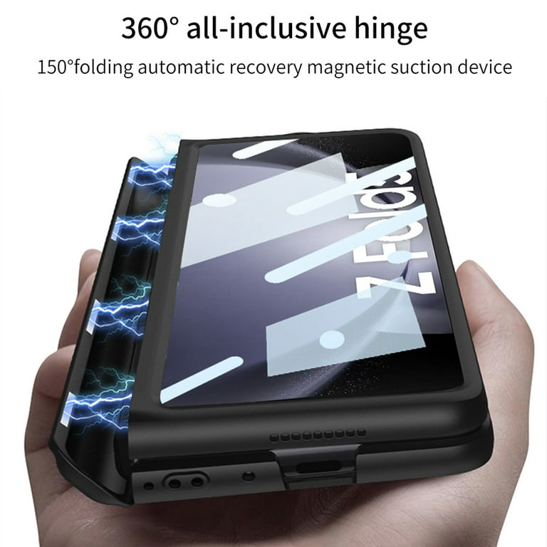 Magnetic Hinge Protection Case With Touch Pen For Samsung Galaxy Z Flip 5