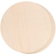 thumbnail image 1 of Miangastore 5 Pcs Panneau de Porte Rond en Bois Non Fini avec Tranches de Copeaux, Panneau Suspendu en Bois Vierge Non Fini, 1 of 9