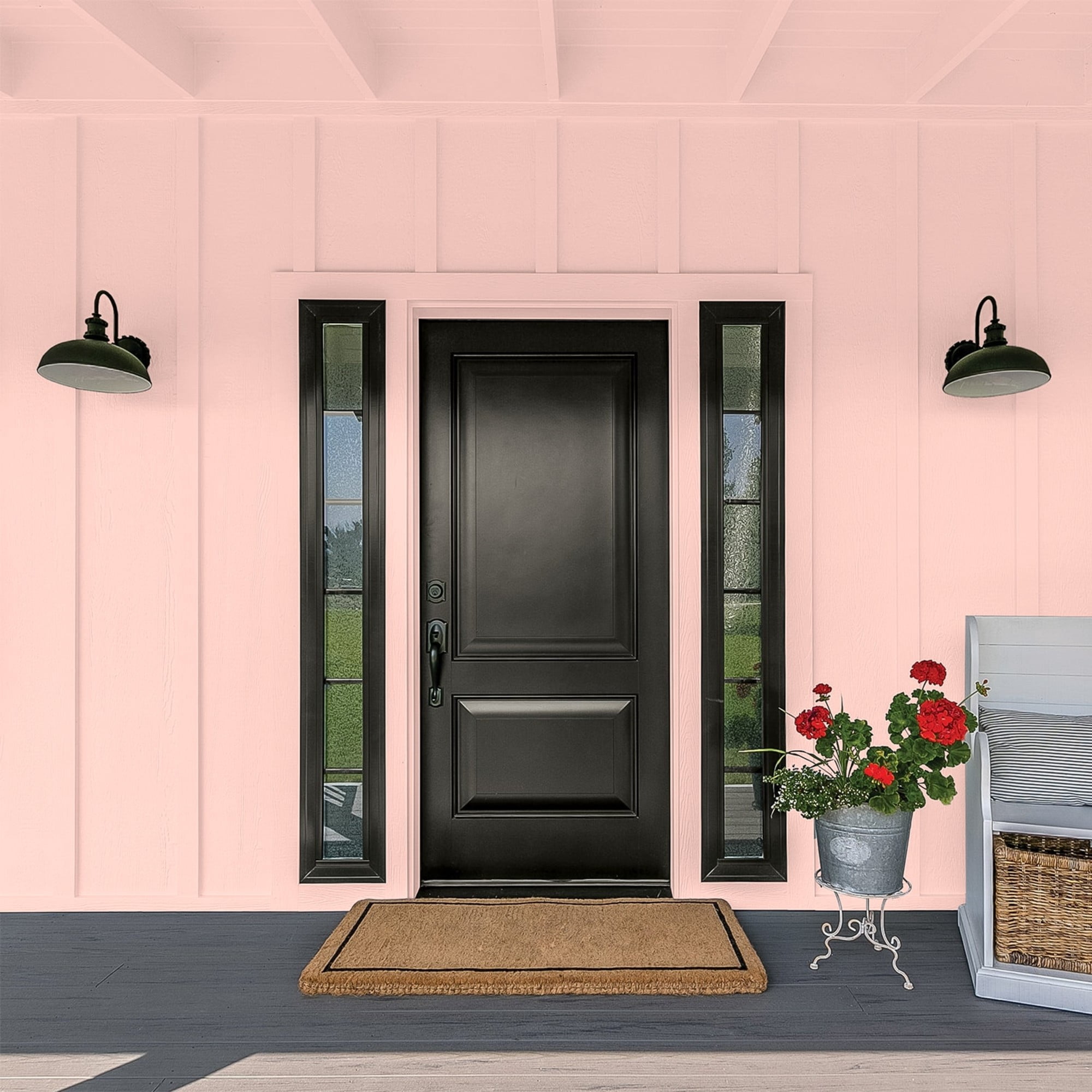 Glidden Fundamentals Peach Ash / Orange, Flat Exterior Paint, 1 Quart