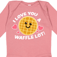 thumbnail image 4 of Inktastic I Love You a Waffle Lot with Cute Happy Waffle Boys or Girls Long Sleeve Baby Bodysuit, 4 of 5