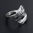thumbnail image 2 of K-KED Musical Guitar Ring Stainless Steel Men women Rock Delicate Jewelry Ring Cool Biker Punk-7, 2 of 6