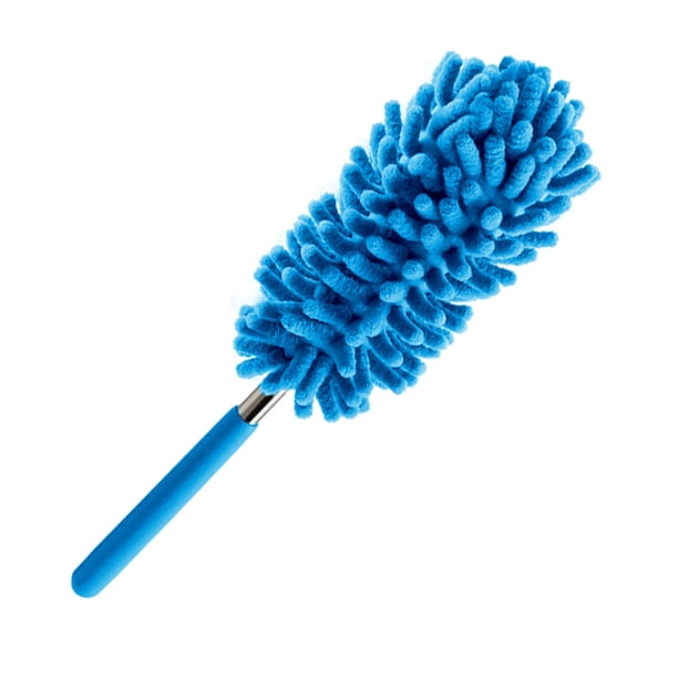 Billuyoard Plumero de microfibra telescópico, varilla de acero inoxidable, limpieza de coche en casa, cepillo retráctil para polvo, herramienta de Suministros de limpieza para el hogar azul Billuyoard HA6155-02B