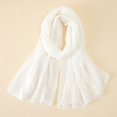 thumbnail image 2 of Foulard en Lin Femme Coton Longue Brodée Mode Unie et Fine, 2 of 3