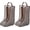 2 Pack Houndstooth, variant on 2 Pack Boot Storage Bag, Portable Dust Proof Boot Bags for Cowboy Boots