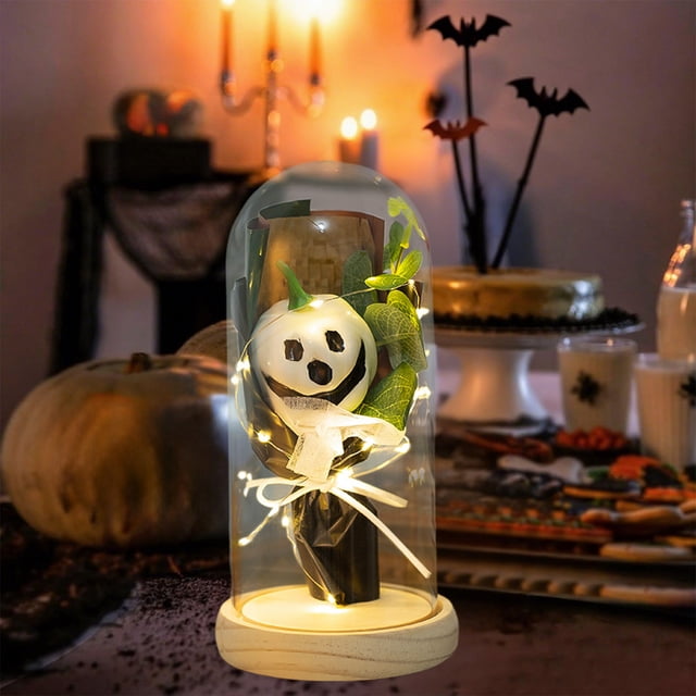 Halloween Pumpkin Bouquet Night Light, Pumpkin Flower Night Light, Halloween Pumpkin and Ghost Night Light, Spooky Night Light for Halloween Party