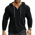 thumbnail image 2 of Maean Men Hoodie Sweatshirt Drawstring V Neck Pullover Tops Casual Workout Loose Athletic Shirts, 2 of 7