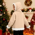 thumbnail image 5 of Girls' Furry Collar Hoodie Light Fleece Long Sleeve Sweatshirt Casual Fashion Pullover with Pockets 5-15Y, 5 of 6