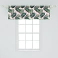 thumbnail image 2 of Ambesonne Leaves Window Valance, Hatched Style Leafy Motif, 54" X 18", Pale Pink Multicolor, 2 of 3
