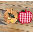 thumbnail image 6 of Drew DeRose Designs apple shape serve board with potholder set 10”x9” & 8.5”x8.5”, 6 of 7